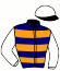 casaque portée par Turner Mlle Hay. jockey du cheval de course DOCKLANDS, information pmu ZETURF