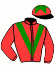 casaque portée par Pouchin A. jockey du cheval de course SAVANNENSTERN, information pmu ZETURF