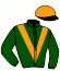 casaque portée par Lecoeuvre C. jockey du cheval de course RUE DAUPHINE, information pmu ZETURF