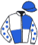 casaque portée par Pasquier S. jockey du cheval de course MELBORA, information pmu ZETURF