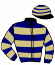 casaque portée par Maillot S. jockey du cheval de course ANAGALLIS, information pmu ZETURF