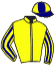 casaque portée par Grosbois Chr. jockey du cheval de course VICTIM OF LOVE, information pmu ZETURF