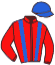 casaque portée par Guyon M. jockey du cheval de course SITJAR, information pmu ZETURF