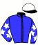 casaque portée par Desmigneux F. jockey du cheval de course INSIDE BEAUTY (FR), information pmu ZETURF