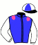 casaque portée par Ruet B. jockey du cheval de course IDEAL DU MONT (FR), information pmu ZETURF