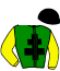 casaque portée par Bonne D. jockey du cheval de course INDRA DE FORGES (FR), information pmu ZETURF