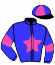 casaque portée par Chapey A. jockey du cheval de course HAPPY LE FOL, information pmu ZETURF