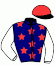 casaque portée par Crastus A. jockey du cheval de course ETERNEL, information pmu ZETURF