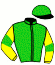 casaque portée par Forest M. jockey du cheval de course SANTURIN, information pmu ZETURF