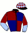 casaque portée par Hardouin E. jockey du cheval de course MONONOF, information pmu ZETURF