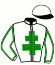 casaque portée par Cormy Martin jockey du cheval de course KLAIRE DE PLAY, information pmu ZETURF