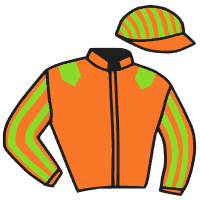 casaque portée par Busset Mme S. jockey du cheval de course JUAN LES PINS, information pmu ZETURF