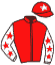 casaque portée par Marie Benj. jockey du cheval de course IMAYA, information pmu ZETURF