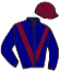 casaque portée par Millet G. jockey du cheval de course RED TOO HOT, information pmu ZETURF