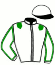 casaque portée par Verhestraeten E. jockey du cheval de course ULTRA VIRES, information pmu ZETURF