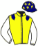 casaque portée par Pouchin A. jockey du cheval de course FETE JOYEUSE, information pmu ZETURF