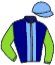 casaque portée par Gelhay B. jockey du cheval de course GENERAL MOON, information pmu ZETURF