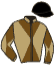 casaque portée par Madamet A. jockey du cheval de course PARISCAYENNE, information pmu ZETURF