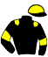casaque portée par Briand Y. A. jockey du cheval de course JOKAI, information pmu ZETURF