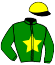 casaque portée par Cabos V. jockey du cheval de course GOLDEN LOVE, information pmu ZETURF