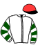casaque portée par Antoniotti Mlle L. jockey du cheval de course SAYANN, information pmu ZETURF
