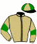 casaque portée par Demuro C. jockey du cheval de course OYAMBRE (GB), information pmu ZETURF