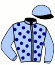 casaque portée par Viel G. jockey du cheval de course AL BARQ, information pmu ZETURF