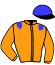 casaque portée par Madamet A. jockey du cheval de course VITUS BERING, information pmu ZETURF