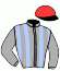 casaque portée par Velon Mlle M. jockey du cheval de course CENTRAL PARK WEST, information pmu ZETURF