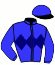 casaque portée par Marie Benj. jockey du cheval de course LOU MAN, information pmu ZETURF