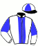 casaque portée par Mendizabal I. jockey du cheval de course RIO D'OCTOBRE, information pmu ZETURF