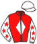 casaque portée par Seguy V. jockey du cheval de course PITRIZZA, information pmu ZETURF