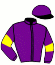 casaque portée par Germain Mlle M. jockey du cheval de course FACINATRICE, information pmu ZETURF