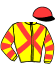 casaque portée par Le Vexier R. jockey du cheval de course ICARE FILE, information pmu ZETURF