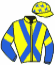 casaque portée par Repichet P. jockey du cheval de course KISS OF THE KING, information pmu ZETURF