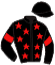 casaque portée par Davoust D. jockey du cheval de course IPSWICH DE CAHOT, information pmu ZETURF