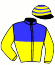 casaque portée par Corbineau Ch. jockey du cheval de course HILTON MAZA, information pmu ZETURF