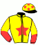 casaque portée par Barrier A. jockey du cheval de course JANETTE TY, information pmu ZETURF