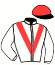 casaque portée par Nicco Mlle A. jockey du cheval de course RUNNING MAN, information pmu ZETURF