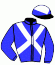 casaque portée par Breux S. jockey du cheval de course SIXTINE BAAL, information pmu ZETURF