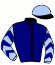 casaque portée par Abrivard L. jockey du cheval de course LUNA DOMA, information pmu ZETURF