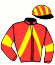 casaque portée par Grumetz Max. jockey du cheval de course HELENA DU MOUCHEL, information pmu ZETURF