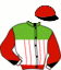 casaque portée par Huygens Mlle H. jockey du cheval de course LUC PAASLOO, information pmu ZETURF