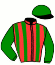 casaque portée par Dromigny T. jockey du cheval de course KING DE COSSIO, information pmu ZETURF
