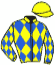 casaque portée par Pou Pou G. A. jockey du cheval de course KAYCAT WARRIOR, information pmu ZETURF