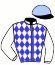 casaque portée par Duperche A. jockey du cheval de course IDEAL DU MIDI, information pmu ZETURF