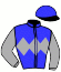 casaque portée par Pouchin A. jockey du cheval de course ZILLI ROCKS, information pmu ZETURF