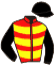 casaque portée par Bernard A. jockey du cheval de course PIPER'S HILL, information pmu ZETURF