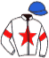 casaque portée par Bernard A. jockey du cheval de course ESTELLA MOBRAY, information pmu ZETURF