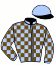 casaque portée par Poteaux Tho. jockey du cheval de course JOLY DE CIERGUES, information pmu ZETURF